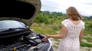 7. sexy lady car repairs