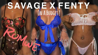 SAVAGEXFENTY ON A BUDGET | ROMWE LINGERIE TRY ON HAUL