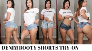 DENIM SHORTS COLLECTION TRY-ON | DENIM BOOTY SHORTS