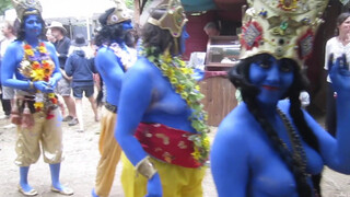 6. Blue People at Festival