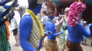 7. Blue People at Festival
