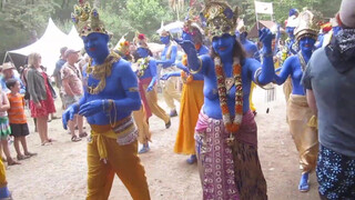 8. Blue People at Festival