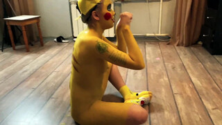 10. Pokemon GO Body Painting 21+ Pikachu Cosplay Body Art