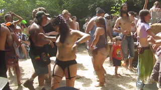 6. Woodland Queen Fairy Nymph Dances Topless with Hula Hoop at the Hippy Drum Circle-oc1