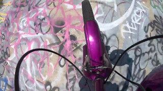 1. Ride purple. The Color Duchess-Simone takes us on a topless bike ride in LA.