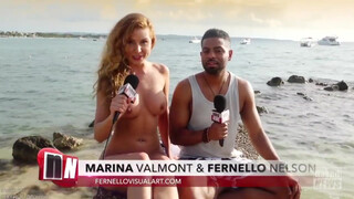 1. Naked News in Jamaica Interview with a Body Painter