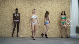 10. A Bikini Model in Fashion Show Casting | White Bra & Panties