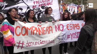 3. Miles de manifestantes marchan contra la violencia machista en Chile