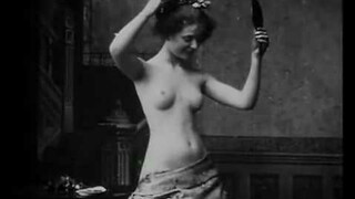 1905 La coiffeuse, woman doing her hair