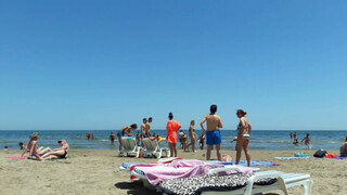 Une minute à la plage de Valencia
