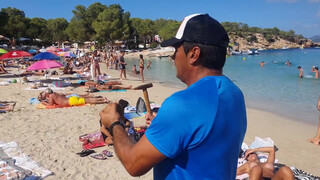 1. Fresh cutted coconut on the beach – Ibiza