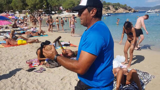 6. Fresh cutted coconut on the beach – Ibiza