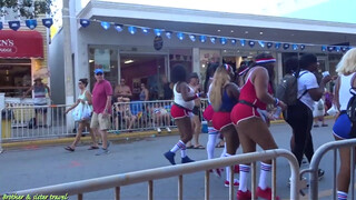 5. FANTASY FEST 2019 painted boobs and see through dress in Duval street Key West