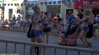 6. FANTASY FEST 2019 painted boobs and see through dress in Duval street Key West