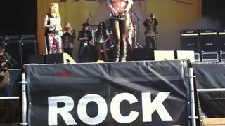 4. Steel Panther Big Boobs on stage Sweden Rock Festival 2012