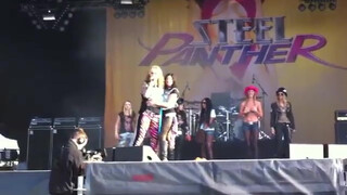 7. Steel Panther Big Boobs on stage Sweden Rock Festival 2012
