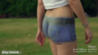 6. Girl In Body-Painted Jeans, With No Pants