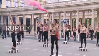 1. France: Topless FEMEN activists protest violence against women in Paris *EXPLICIT*