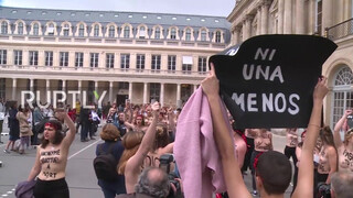 6. France: Topless FEMEN activists protest violence against women in Paris *EXPLICIT*