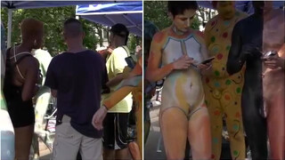 10. Don’t Turn It Off ( CREATIVE BODY PAINTING) NYC “July 14, 2018”