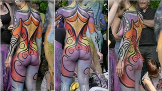 Don’t Turn It Off ( CREATIVE BODY PAINTING) NYC “July 14, 2018”
