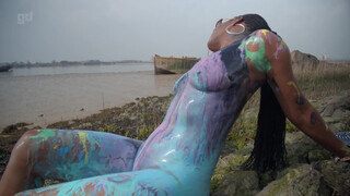 9. 10 Nude Art Ebony Action Body Painting ‘Untitled No.10’ • GD Films • BMPCC 4K Deep House
