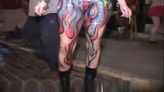4. Naked body paint  on the street 2