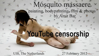 Art video: Body Painting Mosquito massacre by Amit Bar