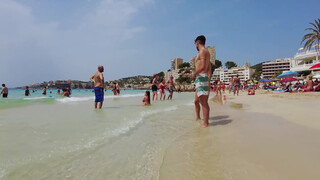 2. Beach walk, Cala Major Beach,  Palma de Mallorca, Spain August 2021