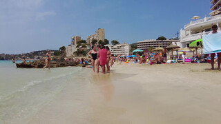 3. Beach walk, Cala Major Beach,  Palma de Mallorca, Spain August 2021