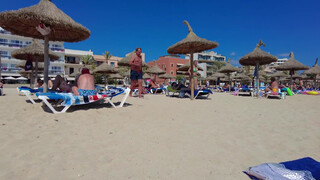 4. Beach walk | Can Pastilla Beach | Mallorca MAJORCA | Spain 4K