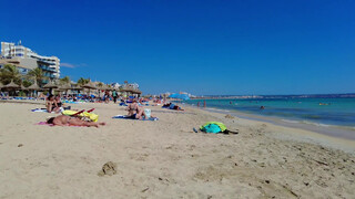 5. Beach walk | Can Pastilla Beach | Mallorca MAJORCA | Spain 4K