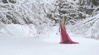 Snow Nudes. Girls Among Snowscapes.