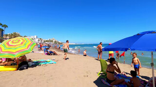 1. Benalmadena Spain Beach Walk Playa Santa Ana August 2021 Summer Costa del Sol | Málaga, Spain [4K]