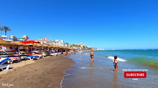 4. Benalmadena Spain Beach Walk Playa Santa Ana August 2021 Summer Costa del Sol | Málaga, Spain [4K]