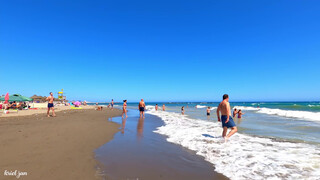 9. Benalmadena Spain Beach Walk Playa Santa Ana August 2021 Summer Costa del Sol | Málaga, Spain [4K]