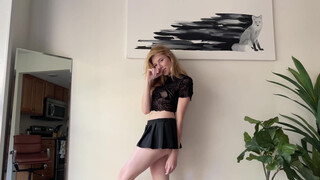 6. Sierra Ky – Sexy Sheer Top Try On Haul with Mini skirts