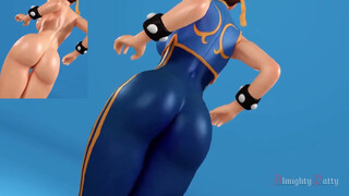 6. Chun Li shaking her booty – On and off – Made by Almighty Patty
