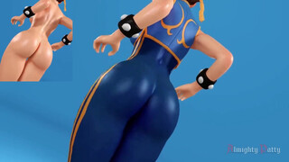 7. Chun Li shaking her booty – On and off – Made by Almighty Patty