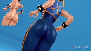 9. Chun Li shaking her booty – On and off – Made by Almighty Patty