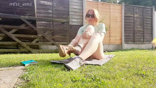 1. reading HHGTTG & sunbathing in the garden