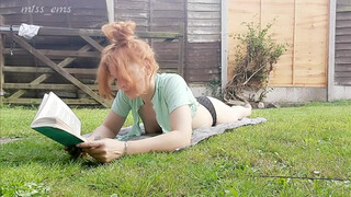4. reading HHGTTG & sunbathing in the garden