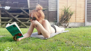 9. reading HHGTTG & sunbathing in the garden