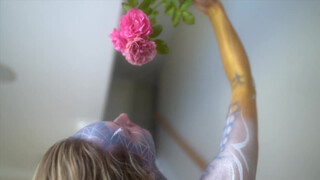 5. Sacred Geometry Yoga Body Painting on Natalie Mae