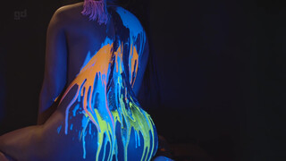 6. S1:E9 Abstract Art Action Body Painting ‘Untitled 9’ UV Neon Paint • GD Films • 4K Cinema