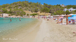 9. IBIZA Spain July 2021, Cala Vedella Beach Walk 4K // Best Beaches 2021