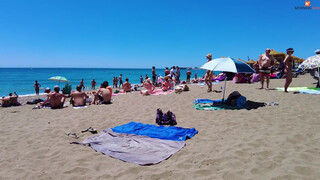 4. Malaga Spain Beach Walk in June 2021 [4K]