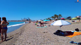 7. Malaga Spain Beach Walk in June 2021 [4K]