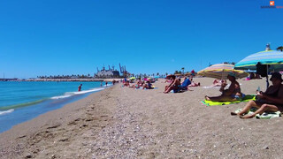 8. Malaga Spain Beach Walk in June 2021 [4K]