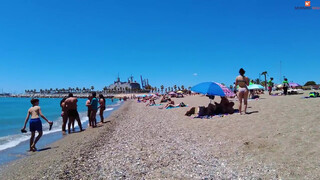 9. Malaga Spain Beach Walk in June 2021 [4K]